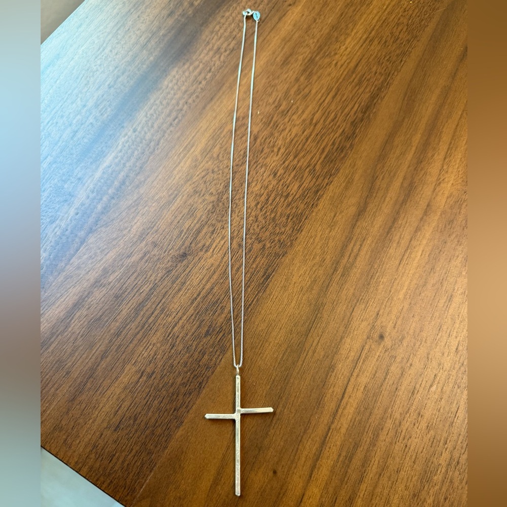 Silver Cross Pendant Necklace